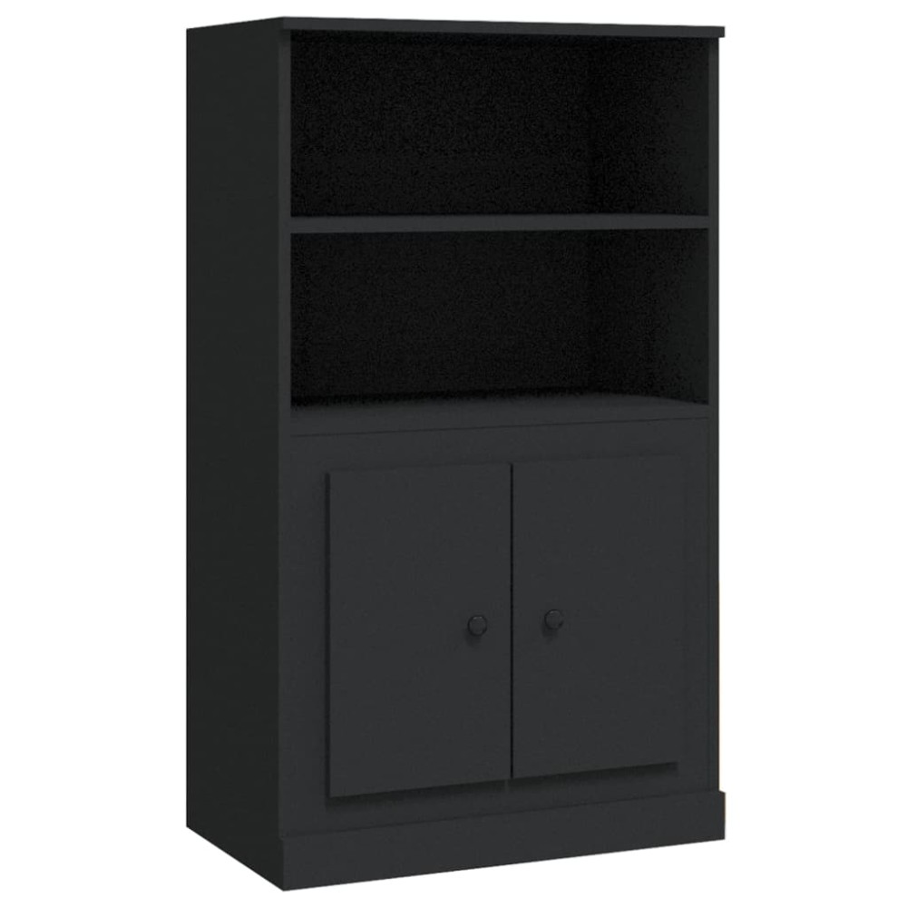 vidaXL Dulap înalt, negru, 60x35,5x103,5 cm, lemn prelucrat