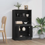 vidaXL Dulap înalt, negru, 60x35,5x103,5 cm, lemn prelucrat