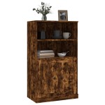 vidaXL Dulap înalt, stejar afumat, 60x35,5x103,5 cm, lemn prelucrat