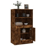 vidaXL Dulap înalt, stejar afumat, 60x35,5x103,5 cm, lemn prelucrat