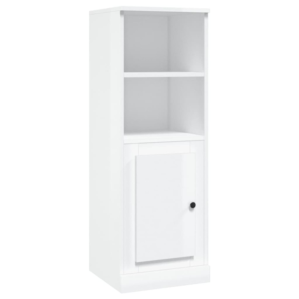 vidaXL Dulap înalt, alb extralucios, 36x35,5x103,5 cm, lemn compozit