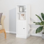 vidaXL Dulap înalt, alb extralucios, 36x35,5x103,5 cm, lemn compozit vidaXL Dulap înalt, alb extralucios, 36x35,5x103,5 cm, lemn compozit