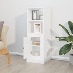 vidaXL Dulap înalt, alb extralucios, 36x35,5x103,5 cm, lemn compozit vidaXL Dulap înalt, alb extralucios, 36x35,5x103,5 cm, lemn compozit