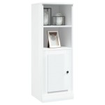 vidaXL Dulap înalt, alb extralucios, 36x35,5x103,5 cm, lemn compozit vidaXL Dulap înalt, alb extralucios, 36x35,5x103,5 cm, lemn compozit