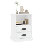 vidaXL Noptiere, 2 buc., alb, 43x36x60 cm