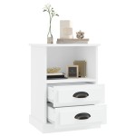 vidaXL Noptiere, 2 buc., alb, 43x36x60 cm