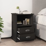 vidaXL Noptiere, 2 buc., negru, 43x36x60 cm vidaXL Noptiere, 2 buc., negru, 43x36x60 cm