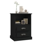 vidaXL Noptiere, 2 buc., negru, 43x36x60 cm vidaXL Noptiere, 2 buc., negru, 43x36x60 cm