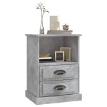 vidaXL Noptiere, 2 buc., gri beton, 43x36x60 cm vidaXL Noptiere, 2 buc., gri beton, 43x36x60 cm