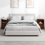 vidaXL Noptiere, 2 buc., stejar afumat, 43x36x60 cm