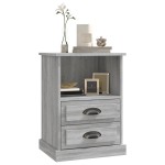 vidaXL Noptiere, 2 buc., gri sonoma, 43x36x60 cm vidaXL Noptiere, 2 buc., gri sonoma, 43x36x60 cm