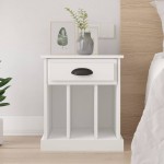 vidaXL Noptiere, alb, 43x36x50 cm vidaXL Noptiere, alb, 43x36x50 cm