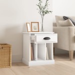 vidaXL Noptiere, alb, 43x36x50 cm vidaXL Noptiere, alb, 43x36x50 cm