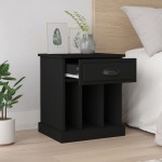 vidaXL Noptiere, 2 buc., negru, 40x35x50 cm vidaXL Noptiere, 2 buc., negru, 40x35x50 cm