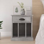 vidaXL Noptiere, gri beton, 43x36x50 cm vidaXL Noptiere, gri beton, 43x36x50 cm