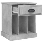 vidaXL Noptiere, gri beton, 43x36x50 cm vidaXL Noptiere, gri beton, 43x36x50 cm