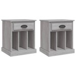 vidaXL Noptiere, 2 buc., gri sonoma, 43x36x50 cm vidaXL Noptiere, 2 buc., gri sonoma, 43x36x50 cm