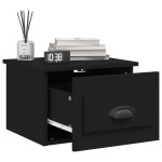 vidaXL Noptiere de perete, 2 buc., negru, 41,5x36x28 cm