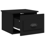 vidaXL Noptiere de perete, 2 buc., negru, 41,5x36x28 cm