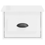 vidaXL Noptiere de perete, 2 buc., alb extralucios, 41,5x36x28 cm