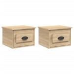 vidaXL Noptiere de perete, 2 buc., stejar sonoma, 41,5x36x28 cm