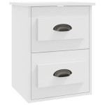 vidaXL Noptiere de perete, 2 buc., alb, 41,5x36x53cm