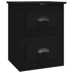 vidaXL Noptieră de perete, negru, 41,5x36x53cm vidaXL Noptieră de perete, negru, 41,5x36x53cm