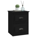 vidaXL Noptieră de perete, negru, 41,5x36x53cm vidaXL Noptieră de perete, negru, 41,5x36x53cm