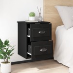 vidaXL Noptiere de perete, 2 buc., negru, 41,5x36x53cm