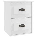 vidaXL Noptiere de perete, 2 buc., alb extralucios, 41,5x36x53cm