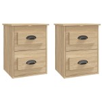vidaXL Noptiere de perete, 2 buc., stejar sonoma, 41,5x36x53cm