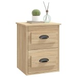vidaXL Noptiere de perete, 2 buc., stejar sonoma, 41,5x36x53cm