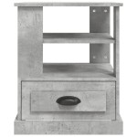 vidaXL Masă laterală, gri beton, 50x50x60 cm, lemn prelucrat vidaXL Masă laterală, gri beton, 50x50x60 cm, lemn prelucrat