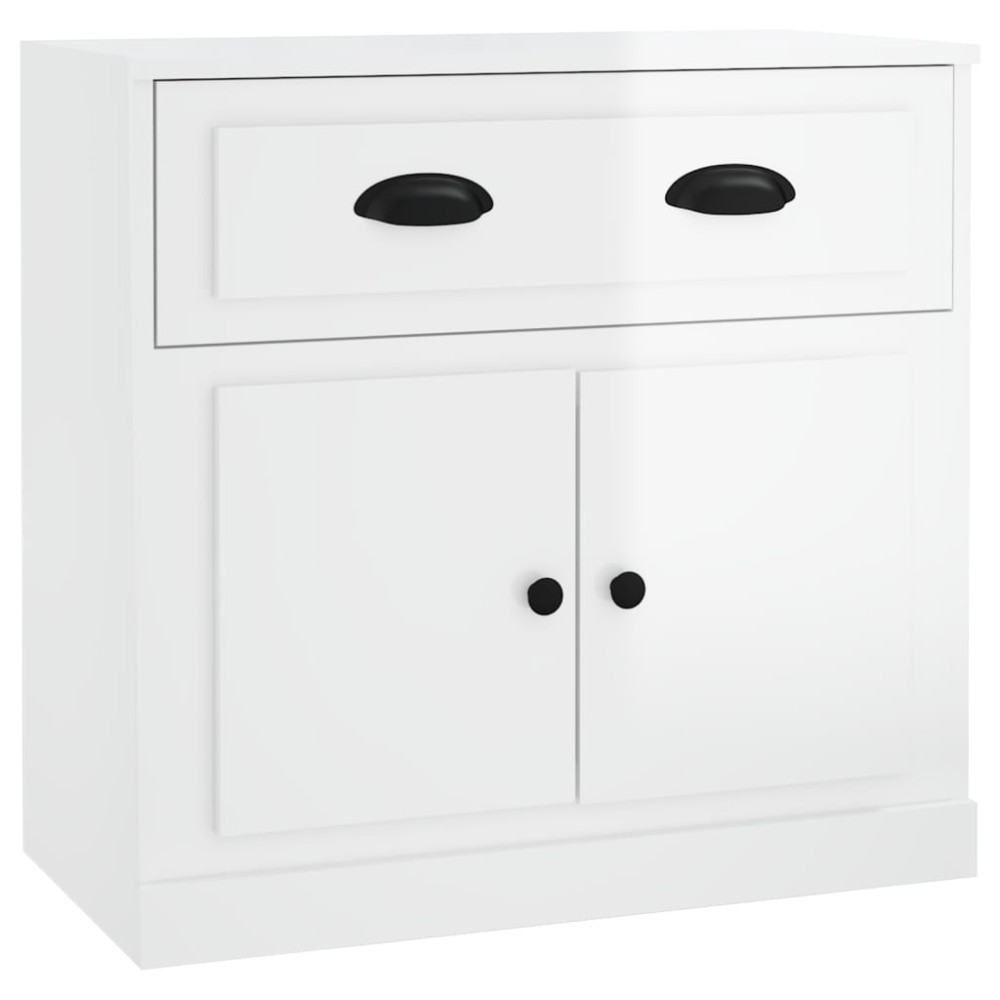 vidaXL Servantă, alb extralucios, 70x35,5x67,5 cm, lemn prelucrat