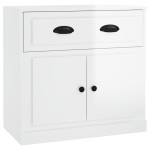 vidaXL Servantă, alb extralucios, 70x35,5x67,5 cm, lemn prelucrat