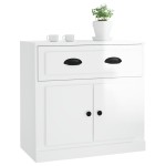 vidaXL Servantă, alb extralucios, 70x35,5x67,5 cm, lemn prelucrat
