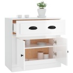 vidaXL Servantă, alb extralucios, 70x35,5x67,5 cm, lemn prelucrat