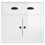vidaXL Servantă, alb extralucios, 70x35,5x67,5 cm, lemn prelucrat