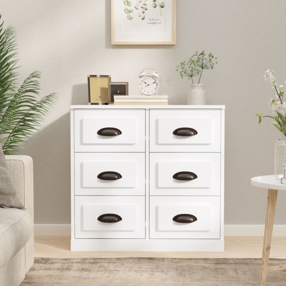 vidaXL Servantă, alb, 70x35,5x67,5 cm, lemn prelucrat