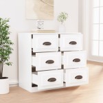 vidaXL Servantă, alb, 70x35,5x67,5 cm, lemn prelucrat vidaXL Servantă, alb, 70x35,5x67,5 cm, lemn prelucrat
