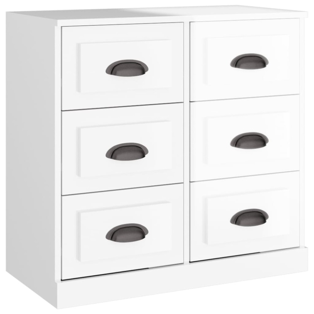 vidaXL Servantă, alb extralucios, 70x35,5x67,5 cm, lemn prelucrat
