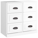 vidaXL Servantă, alb extralucios, 70x35,5x67,5 cm, lemn prelucrat