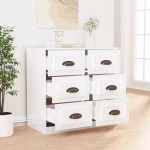 vidaXL Servantă, alb extralucios, 70x35,5x67,5 cm, lemn prelucrat