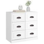vidaXL Servantă, alb extralucios, 70x35,5x67,5 cm, lemn prelucrat