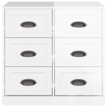 vidaXL Servantă, alb extralucios, 70x35,5x67,5 cm, lemn prelucrat