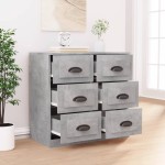 vidaXL Servantă, gri beton, 70x35,5x67,5 cm, lemn prelucrat vidaXL Servantă, gri beton, 70x35,5x67,5 cm, lemn prelucrat