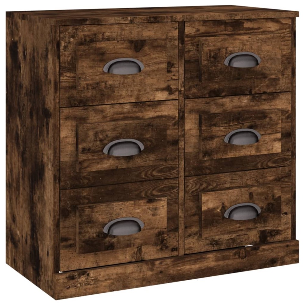 vidaXL Servantă, stejar afumat, 70x35,5x67,5 cm, lemn prelucrat