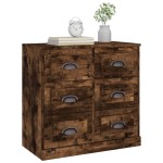 vidaXL Servantă, stejar afumat, 70x35,5x67,5 cm, lemn prelucrat