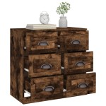 vidaXL Servantă, stejar afumat, 70x35,5x67,5 cm, lemn prelucrat