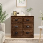 vidaXL Servantă, stejar maro, 70x35,5x67,5 cm, lemn prelucrat